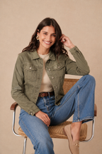 Veste en jean couleur à 4 poches