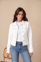 Veste en jean couleur à 4 poches