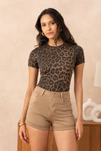 Short en jean couleur push up